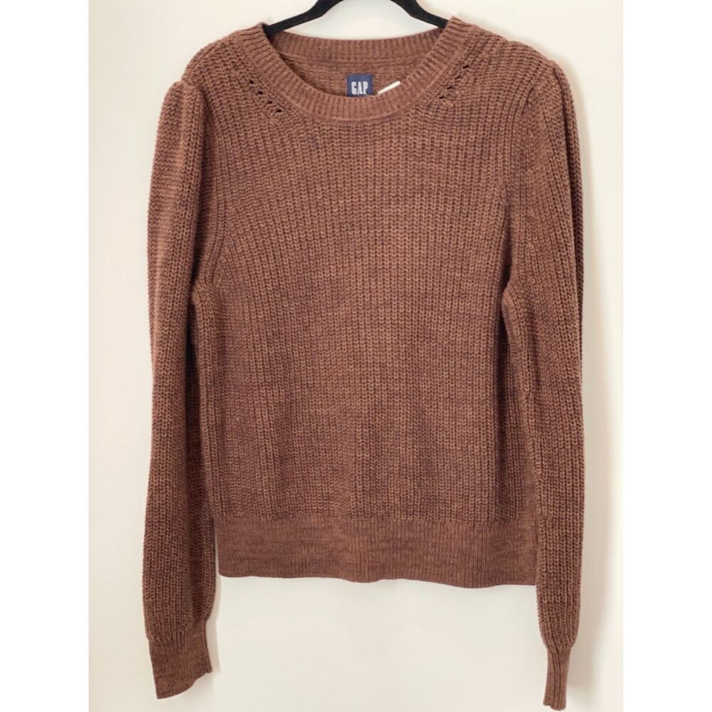Gap 100% Cotton Crewneck Sweater Size Large Neutral Minimalist NEW w/tag k14